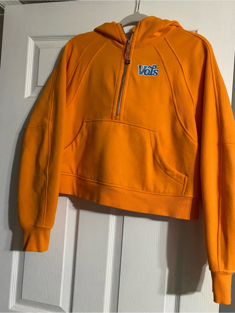 Ladies Lululemon Vols Cropped Quarter Zip Hooded Scuba